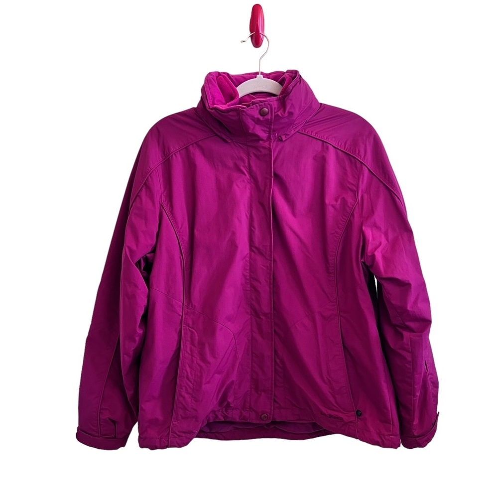 LL Bean Womens Sweater Fleece 3 in 1 Jacket Size Large